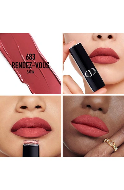 Shop Dior Rouge  Refillable Lipstick In 683 Rendez-vous/satin