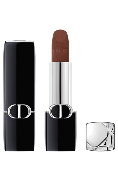 Shop Dior Rouge  Refillable Lipstick In 400 Nude Line/velvet