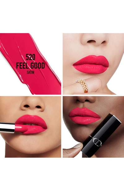 Dior 743 Rouge Zinnia Rouge Satin Lipstick 3.5g In 520 Feel Good/satin