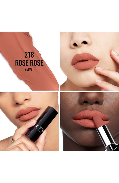 Dior Rouge  Refillable Lipstick 218 Rose Rose 0.12 oz In 218 Rose Rose/velvet