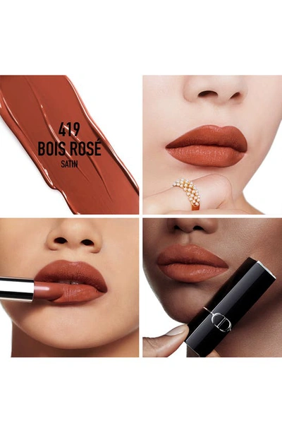 Dior Rouge  Refillable Lipstick 419 Bois Rosé 0.12 oz In 419 Bois Rose/satin