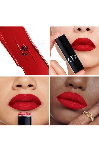 Shop Dior Rouge  Refillable Lipstick In 999/satin