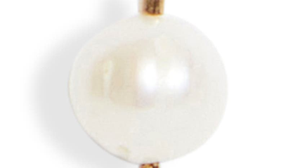 Shop Isshi Desnuda Baroque Pearl Linear Earrings In Gold/pure Pearl