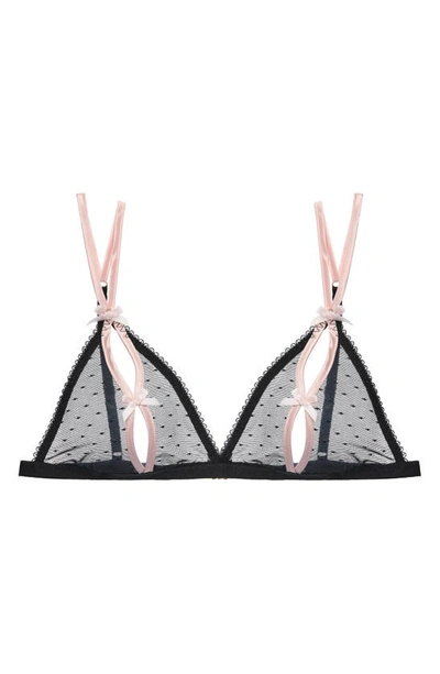 Shop Von Follies By Dita Von Teese Coquine Open Bralette In Black