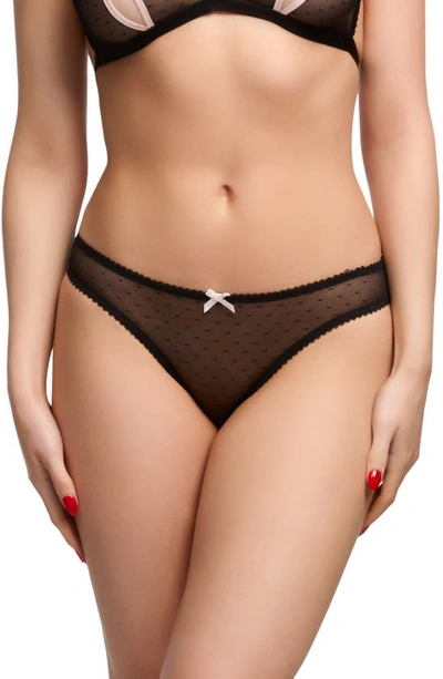 Von Follies By Dita Von Teese Coquine Open Back Bikini Briefs In Black