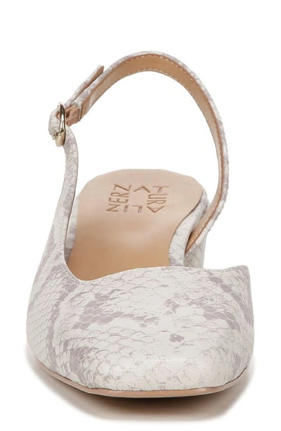 Naturalizer Jayla Slingback Pumps In White Snake Pattern Leather