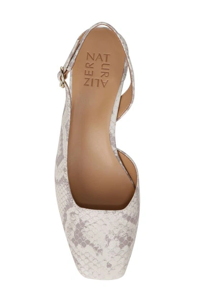 Shop Naturalizer Jayla Half D'orsay Slingback Pump In White Snake Pattern Leather