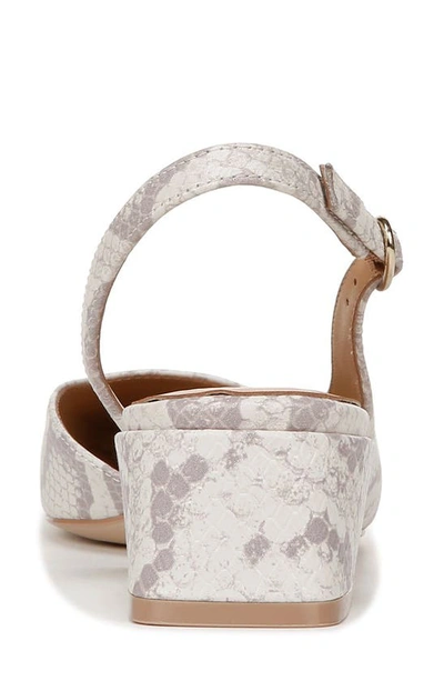 Naturalizer Jayla Slingback Pumps In White Snake Pattern Leather