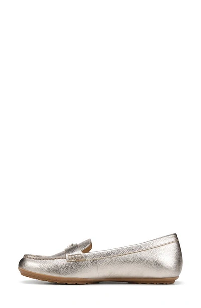 Shop Naturalizer Evie Loafer In Warm Silver Leather