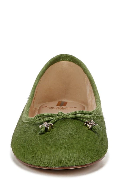 Shop Sam Edelman Felicia Luxe Flat In Matcha Green