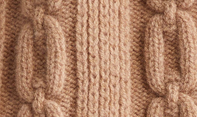 Shop Mulberry Softie Cable Knit Lambswool Scarf In Maple