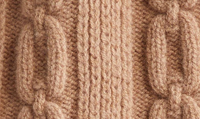Mulberry Softie Cable Knit Lambswool Scarf In Maple