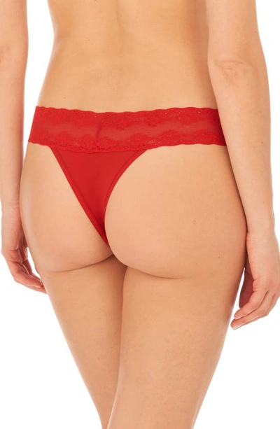 Shop Natori Bliss Perfection Thong In Poinsettia