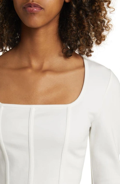 Shop Bp. Ponte Corset Top In Ivory Dove