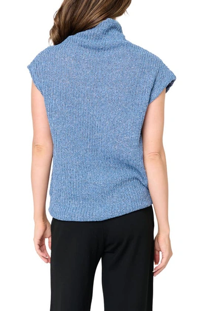 Gibsonlook Funnel Neck Sweater In Denim Blue