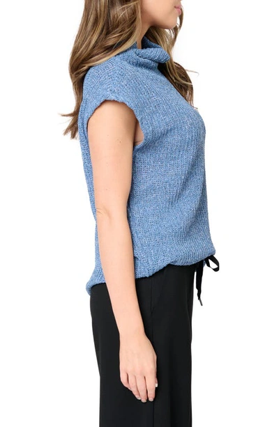 Gibsonlook Funnel Neck Sweater In Denim Blue