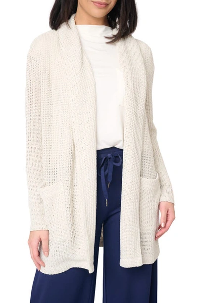 Shop Gibsonlook Shawl Collar Cardigan In Natural