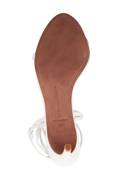 Shop Bcbgmaxazria Tannia Ankle Wrap Sandal In White