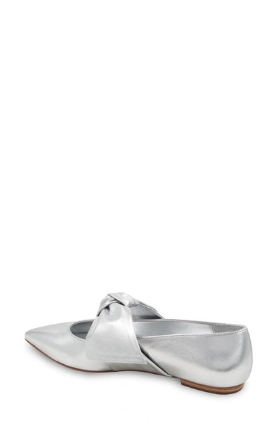 Shop Bcbgmaxazria Prely Pointed Toe Flat In Silver