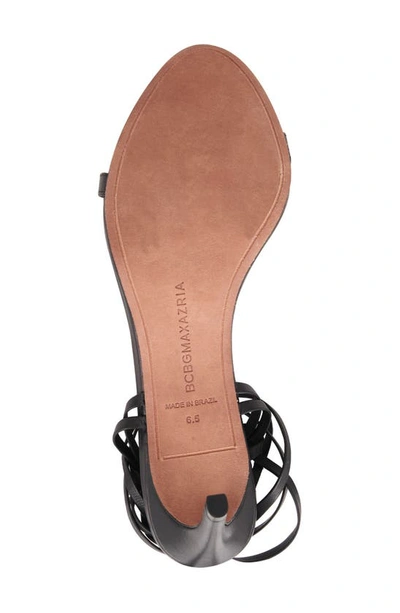 Shop Bcbgmaxazria Tannia Ankle Wrap Sandal In Black