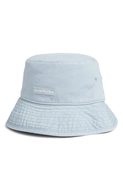 Shop Acne Studios Brimmo Cotton Twill Bucket Hat In Dusty Blue