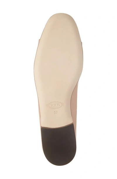 Shop Tod's Kate Chain Ballet Flat In Rosa Granito