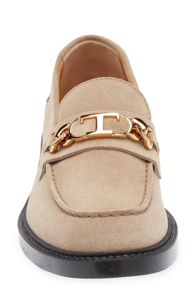Shop Tod's Gomma Basso Suede Loafer In Tabacco Chiaro