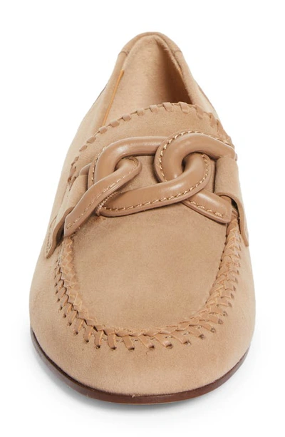 Shop Tod's Chain Detail Loafer In Cappuccino