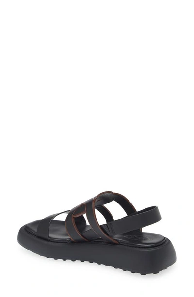 Tod's Kate Chain Detail Slingback Sandal In Nero