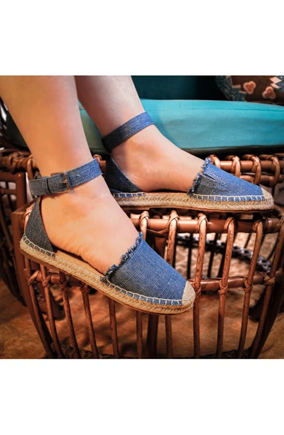 Shop Minnetonka Prima Espadrille Sandal In Blue Denim