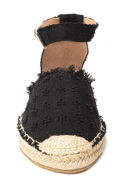 Shop Minnetonka Prima Espadrille Sandal In Black Distressed Denim