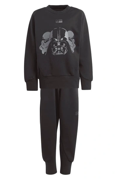 Shop Adidas Originals X Star Wars™ Kids' Z.n.e. Sweatshirt & Joggers Set In Black