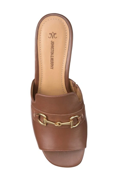 Johnston & Murphy Edith Block Heel Sandal In Cognac Glove