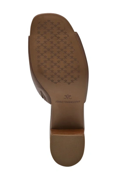 Johnston & Murphy Edith Block Heel Sandal In Cognac Glove