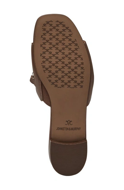 Shop Johnston & Murphy Lilly Slide Sandal In Cognac Glove