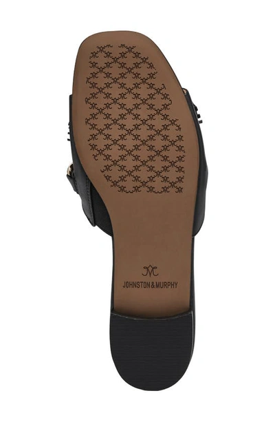 Shop Johnston & Murphy Lilly Slide Sandal In Black Glove