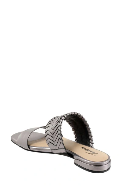 Shop Trotters Nalane Slide Sandal In Pewter