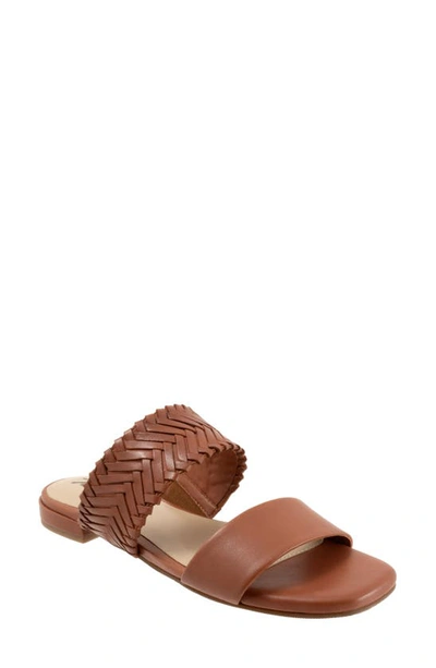 Shop Trotters Nalane Slide Sandal In Luggage