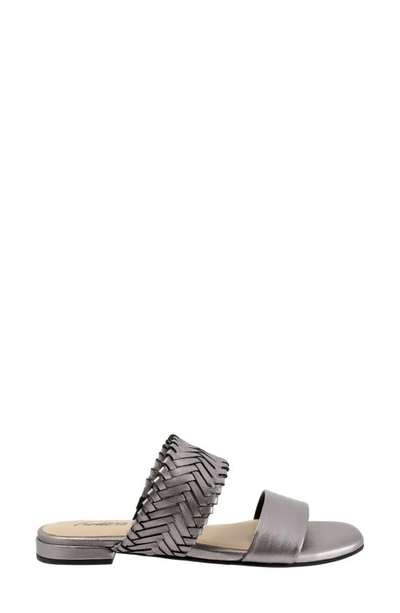 Shop Trotters Nalane Slide Sandal In Pewter