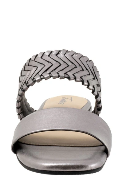 Shop Trotters Nalane Slide Sandal In Pewter