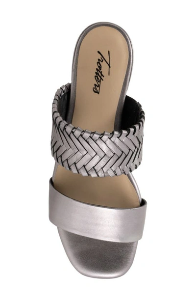 Shop Trotters Nalane Slide Sandal In Pewter