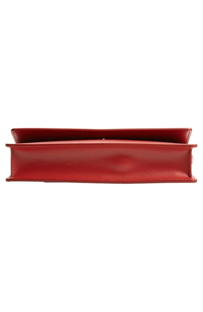 Shop Off-white Jitney 1.0 Leather Shoulder Bag In Brick Red