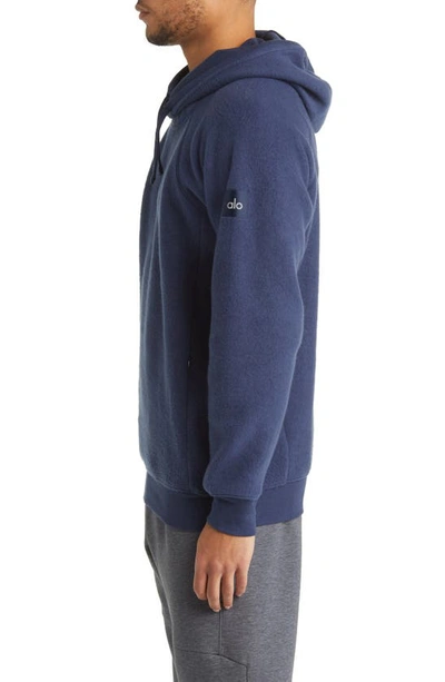 Shop Alo Yoga The Triumph Hoodie In Navy