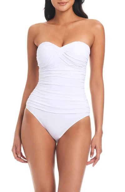 Bleu Rod Beattie Kore Twist One-piece Swimsuit In White
