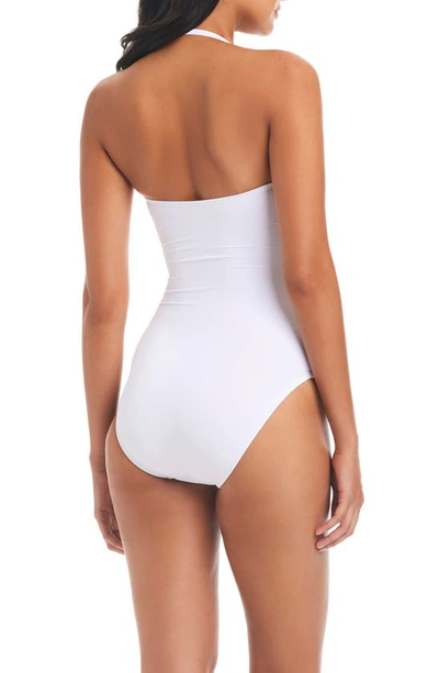 Bleu Rod Beattie Kore Twist One-piece Swimsuit In White