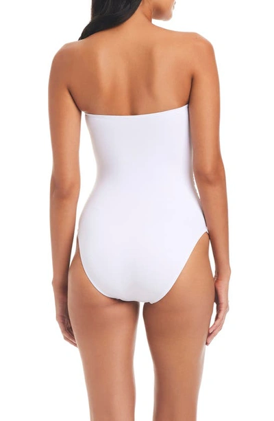 Bleu Rod Beattie Kore Twist One-piece Swimsuit In White