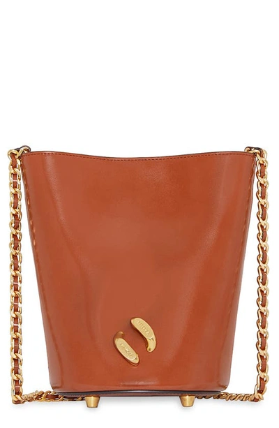 Shop Rebecca Minkoff Infinity Leather Crossbody Bag In Cognac