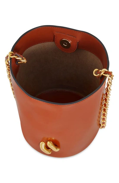 Shop Rebecca Minkoff Infinity Leather Crossbody Bag In Cognac