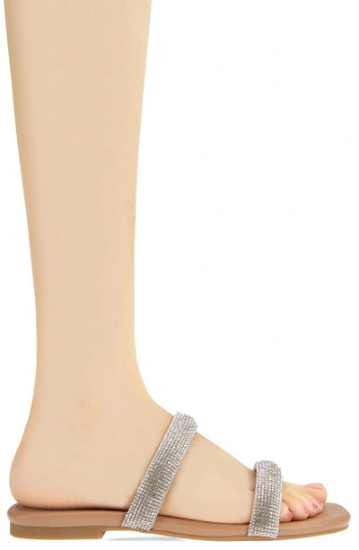 Shop Bcbgeneration Glannis Slide Sandal In Clear/ Tan