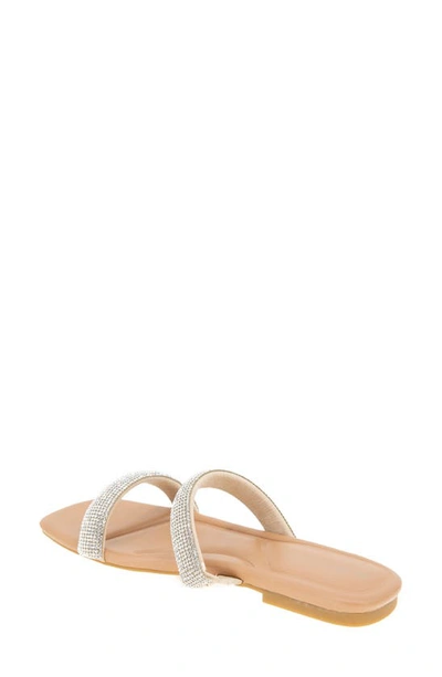 Shop Bcbgeneration Glannis Slide Sandal In Clear/ Tan
